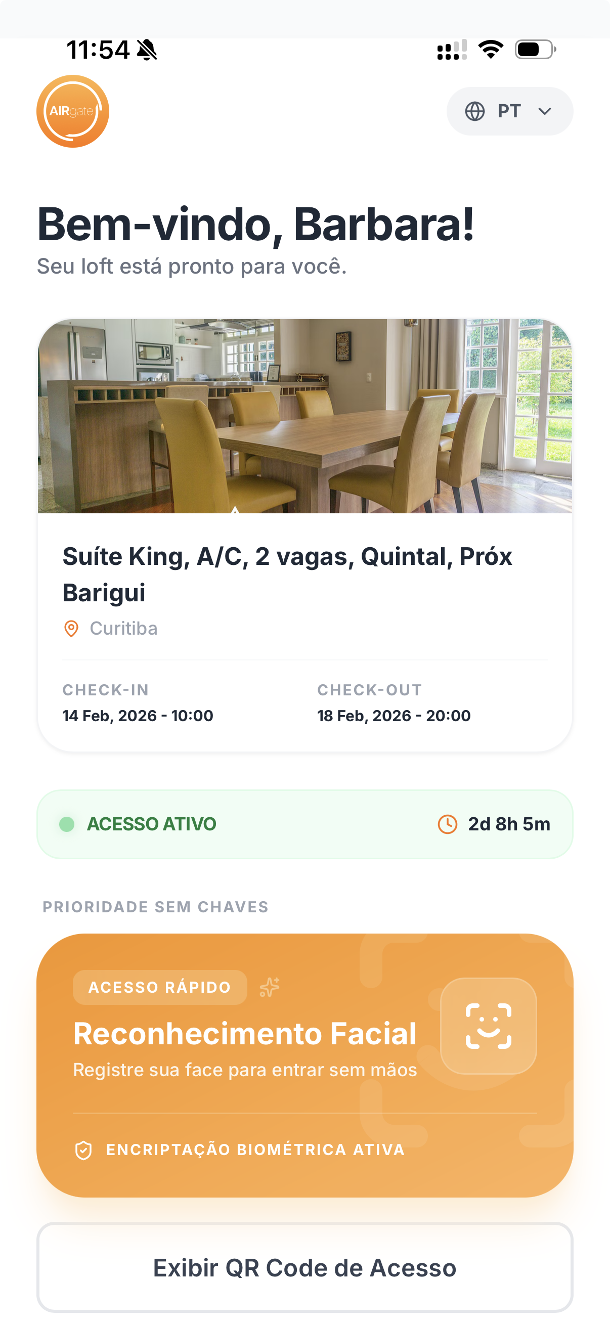 AirGate App Interface